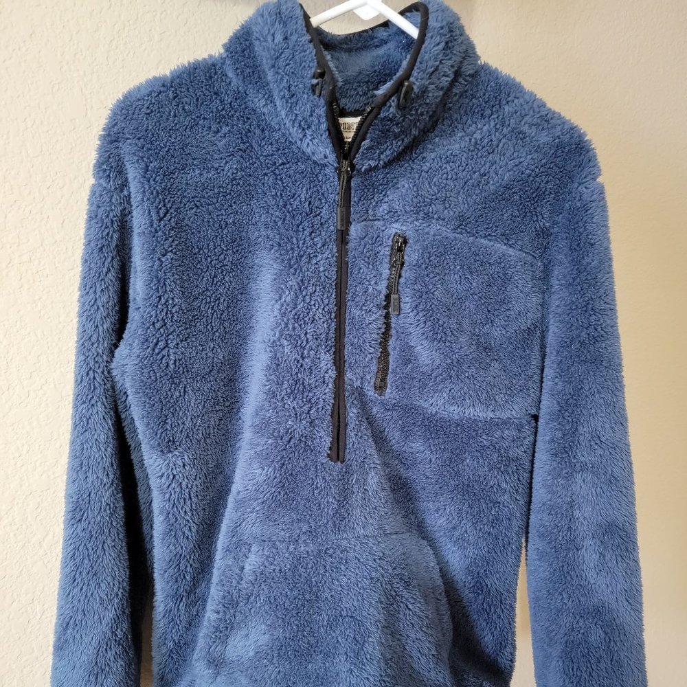 Pink Victoria Secret Women's Blue Sherpa 3/4 Zip Pullover, Women's Size …